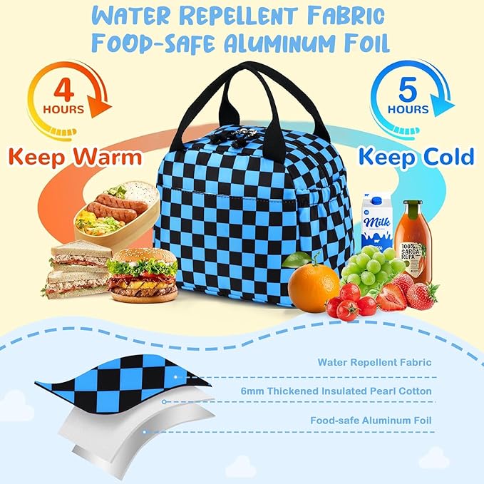 CAMTOP Boys Lunch Box Kids Insulated Lunch Bag Kids Cute Lunchbox for Boys Loncheras Para Niños