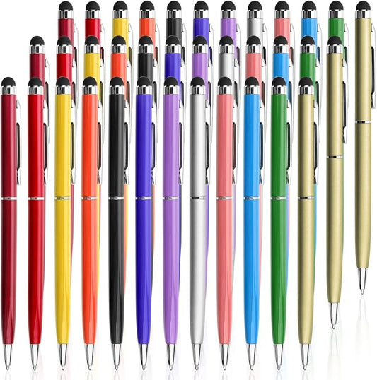innhom 36 Pack Stylus Pens for Touch Screens Stylus Pen for iPad 2 in 1 Stylists Pens and Black Ink Ballpoint Pens Compatible with iPad iPhone Tablets Samsung Kindle