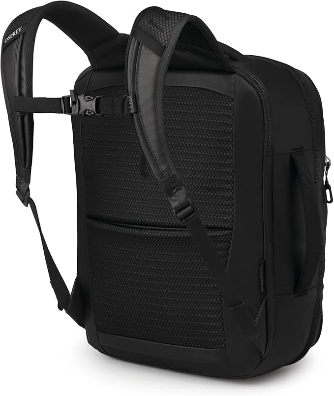Osprey Transporter 26+6 Travel Pack - Expandable Personal Item Backpack with Laptop Sleeve - Lightweight Daypack, Raven Black