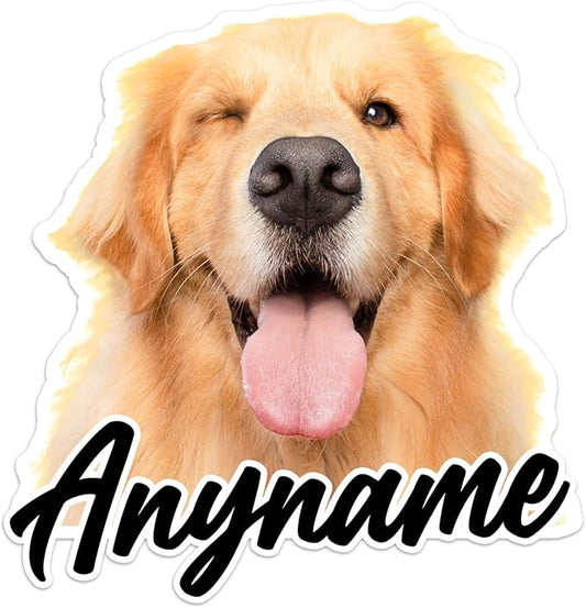 Custom Photo Stickers Personalized Pet Name Text Picture Add Your Image Stickers Dog Cat Waterproof Vinyl Decal for Water Bottles Tumbler Laptop Hard Hat Car Kindle Gifts for Girl Boy Pet Lover