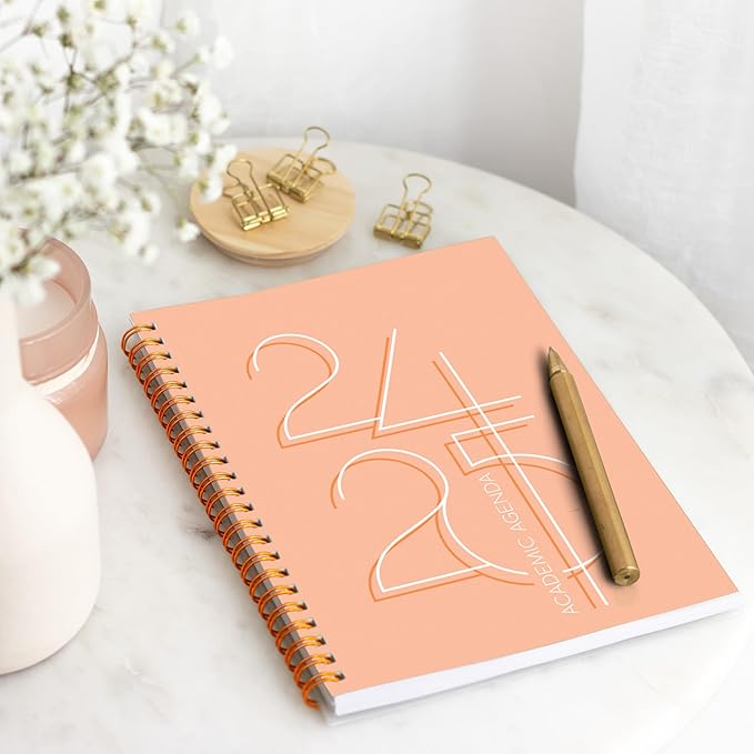 Rileys Academic Planner 2025-2026, Daily, Weekly & Monthly Planner, July 2025 - June 2026, Student Notes Pages, Twin-Wire Binding, Weekly Agenda for School & Work (8.5 x 11-Inches, Green, Deco)
