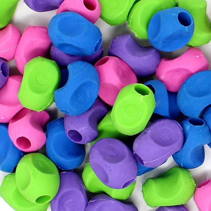 Bulk Training Pencil Grips - Assorted Colors Kids Handwriting Trainer - 48 Pencil Grips Writing Aids