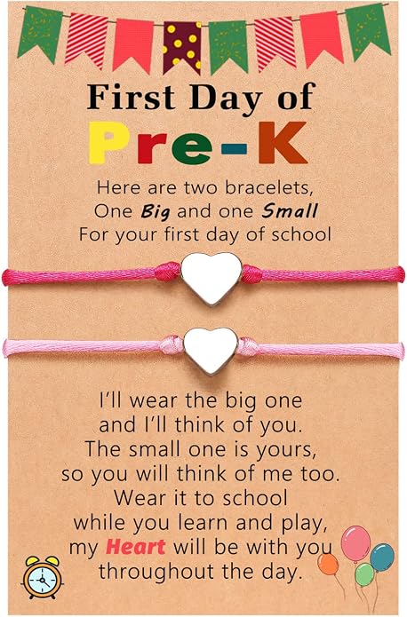 UNGENT THEM Big & Small Heart Bracelets Back to School Gifts for Girls