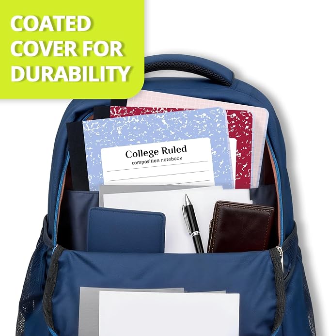 ONAVIA Composition Notebook College Ruled 6 Pack, 200 Pages, Cornflower