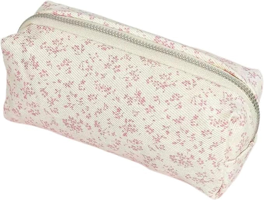 Pencil Case, Pencil Pouch for Women, Pencil Case Small, Pencil Pouch Aesthetic (Pink floral)