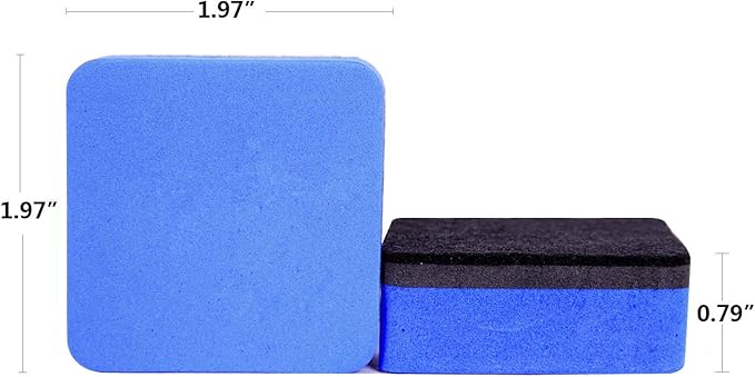Dry Erase Erasers, 48 Pack Magnetic Whiteboard Eraser Chalkboard Eraser Dry Eraser for Classroom Office and Home (48blue)
