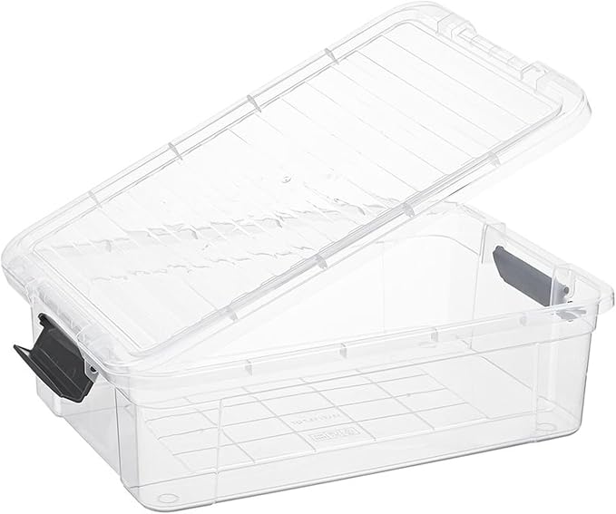 Superio Clear Storage Boxes with Lids, 16 Quart Plastic Container Bins for Organizing, Stackable Crates, BPA Free, Non Toxic, Odor Free, Organizers for Home, Office and Dorm, 3 Pack