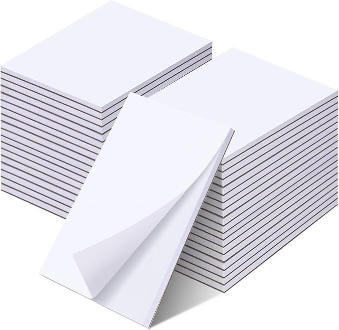 Note Pads 4x6, 36 Pack Small NotePads, Server Pads, Scratch Pads 4x6, Memo Pads White Paper, 50 Sheets per Blank Note Pads 4 x 6, Mini Writing Pads Pocket Notepads for Office School Home Supplies