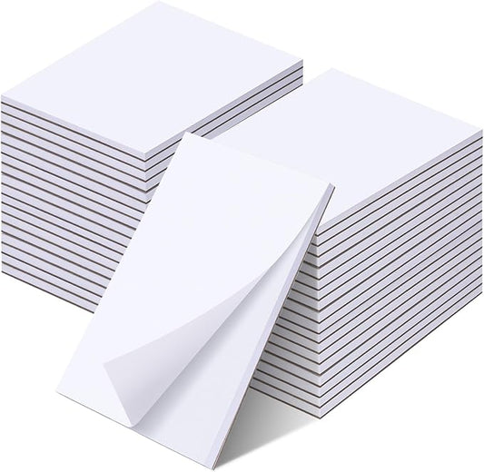 Note Pads 4x6, 36 Pack Small NotePads, Server Pads, Scratch Pads 4x6, Memo Pads White Paper, 50 Sheets per Blank Note Pads 4 x 6, Mini Writing Pads Pocket Notepads for Office School Home Supplies