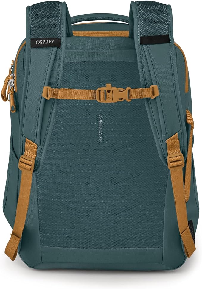 Osprey Daylite Expandable Travel Pack 26+6 Torrent Blue-Barley, Blue OS | travel backpack, carry on bag, laptop sleeve, personal item, Blue color, OS size