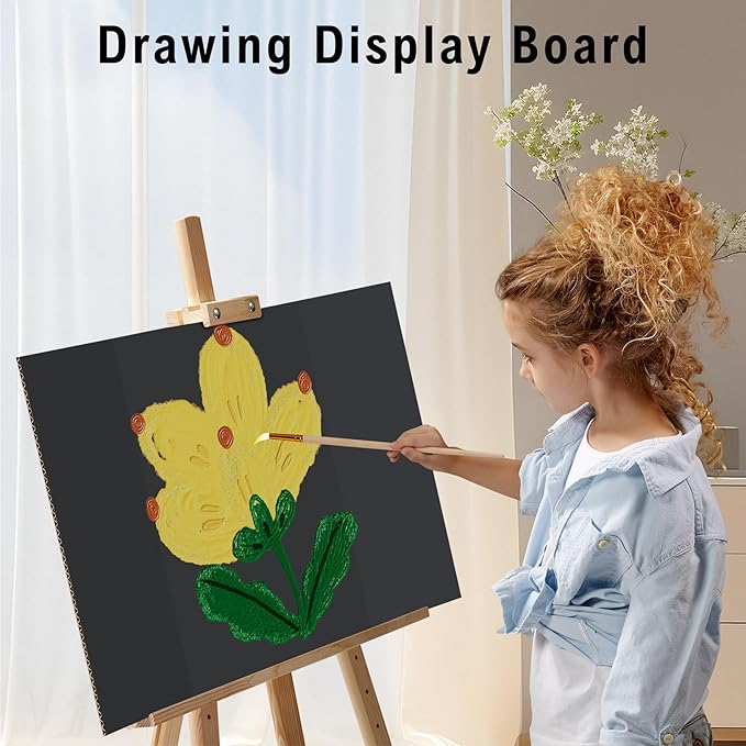 HAUTOCO 12 Pack Trifold Poster Board 26'' x 15.74'' Medium Tri Fold Project Boards Black Corrugated Presentation Cardboard for Science Fairs, School Projects, Event Displays, Business