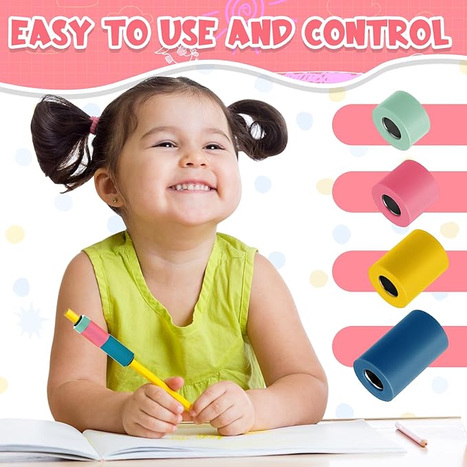 20 Pcs Pencil Weights Handwriting Aid 0.7/0.5/0.35/0.2 oz Adjustable Weights for Kid, or Special Need Improve Penmanship for Autism, Quivers, or Fine Motor Skill Disability (Fresh Color)
