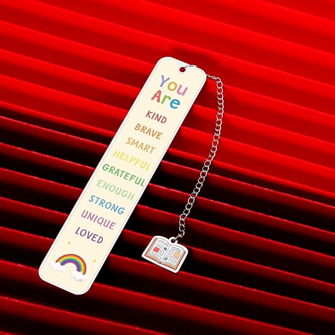 Bookmarks for Kids, Back to School Gifts for Students, 5th 8th Grade School Supplies for Girls Boys, College Dorm Room Essentials for Guys, Book Marks for Reading Kids, Inspirational Bookmarks