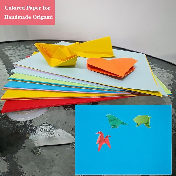 Colored Paper 8.5 x 11 Assorted Colored Copy Printer Paper, 10 Colors 20Ib Lightweight Colored Construction Paper for Cutting DIY Art Painting Drawing Origami Craft School Office Supplie