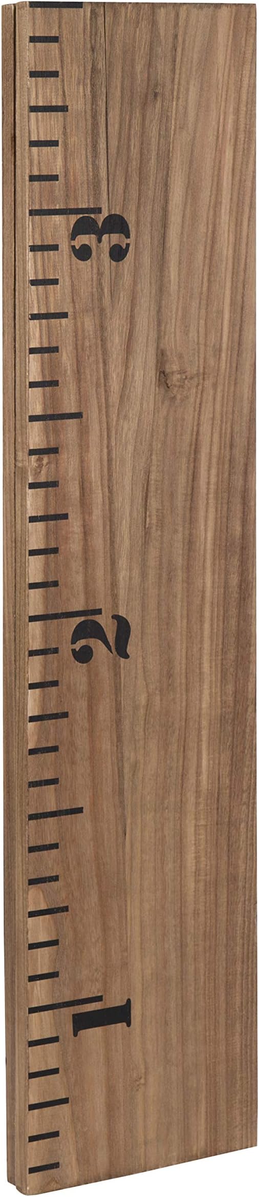Kate and Laurel Growth Chart 6.5' Wood Wall Ruler, Rustic Brown