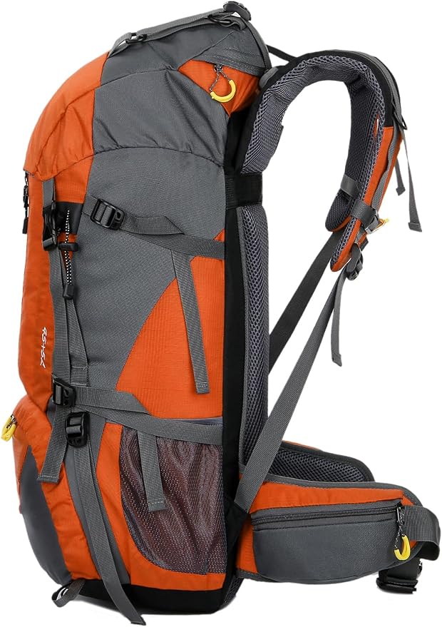 WoneNice 50L(45+5) Waterproof Hiking Backpack Outdoor Daypack w/Rain Cover