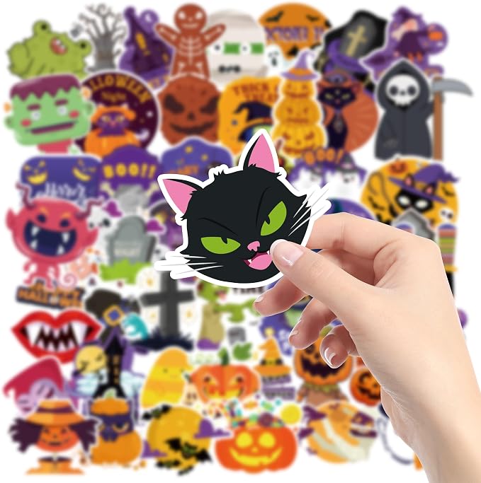 OHOME Halloween Stickers | 100 PCS Halloween Party Favors - Halloween Games Toys Gifts Party Supplies - Crafts Accessories Treats Bulk for Classroom