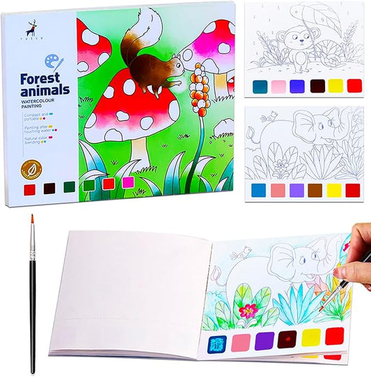 YXOTJHS Paint with Water Books, Watercolor Coloring Books for Kids Ages 4-8, Mess Free Water Painting Book for Toddlers 2-4, Arts and Crafts for Kids 4-6 Girls Boys Gifts