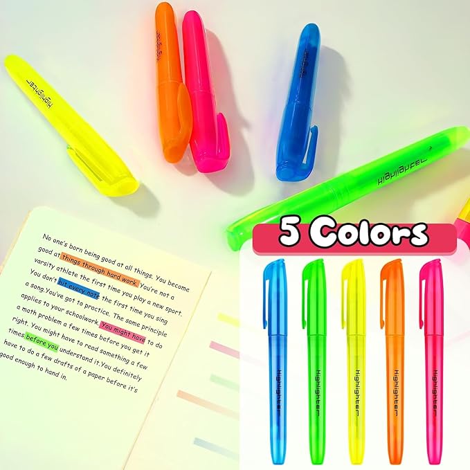 200 Pcs Back to School Supplies Kit Include 50 Student Scissors 50 12 Inch Plastic Rulers 50 Pencil Sharpeners 50 Highlighters for School Classroom Home Charity Donation Supplies (200)