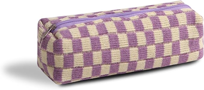 Pencil Case Pen Case Office College School Storage Bag Pouch Holder Box Organizer Makeup Pouch Cosmetic Bag Aesthetic Cute Pencil Case for Girls Boys Kids (Purple)