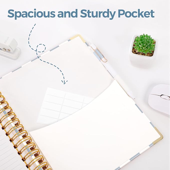 SKYDUE Sprial Notebook With Dividers Tabs, 5 Subject Notebook College Ruled
