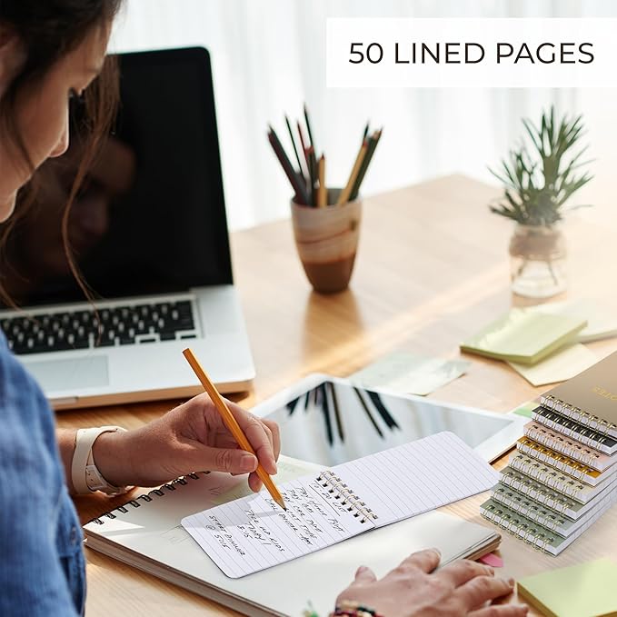ZICOTO Aesthetic Pocket Notebooks Set Of 8 - Small 3x5 Spiral Notepads With Lined Pages For Women - The Perfect Little Mini Pads to Stay Organized and Boost Productivity at Work or School