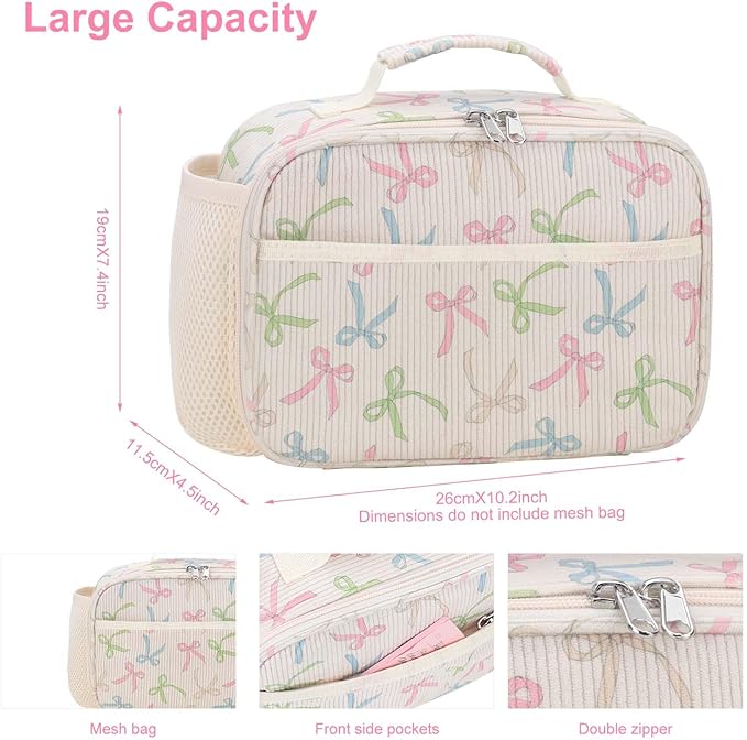 RHCPFOVR Kids Lunch Bag - Insulated Lunch Box for Boys Girls,Washable Lunch Bag and Reusable Toddler Leak-proof Lunchbox for School and Daycare