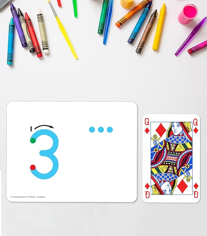 Key Education Textured Touch and Trace Math Flash Cards, Numbers 0 Through 30 Tracing Pad Flashcards for Toddlers, Preschool and Kindergarten Learning Activities