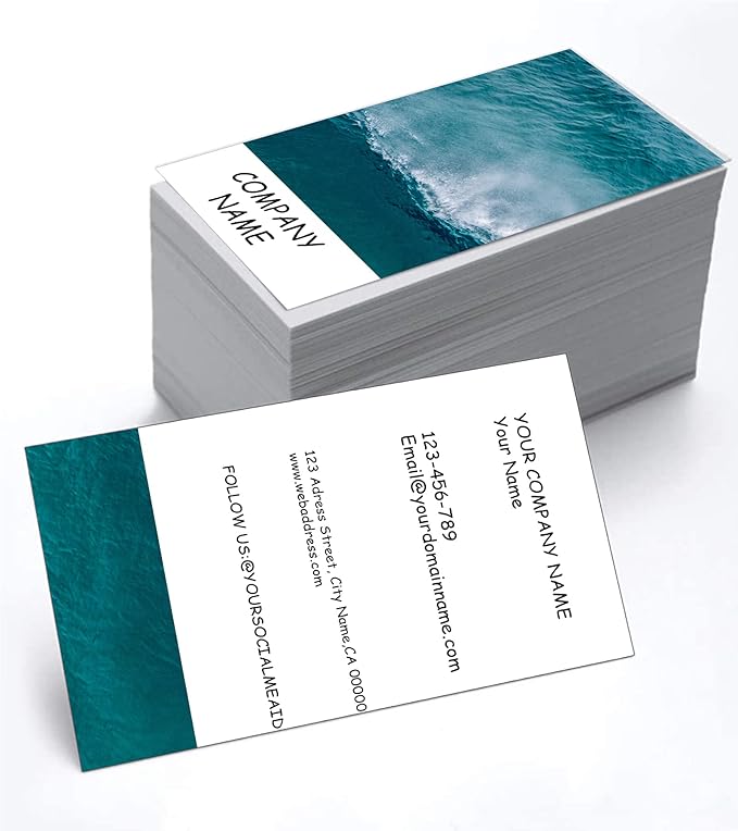 Premium Custom Business Cards 500 PCS, 3.5x2 inches Customizable Design with Luxurious Soft Texture All Business Designs cards No Additional Charge