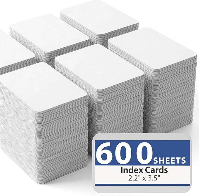Koogel 600PCS White Blank Business Cards, 2.2 x 3.5 Inch, Small Blank Paper Double-Sided Cardstock for Message & Note Business Appreciation Study Flashcards Index Cards, DIY Paper Crafts, Gift Tags