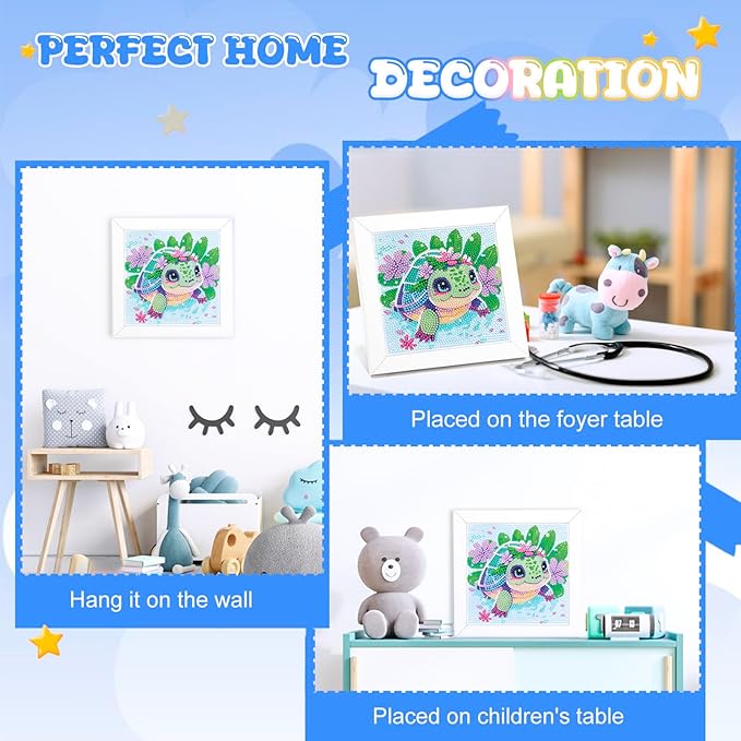 Diamond Art Kits - Crafts for Girls - Diamond Art Painting with Wooden Frame - Arts and Crafts - GEM Art Supplies Dots for Adult Beginners Home Wall Decor Gifts