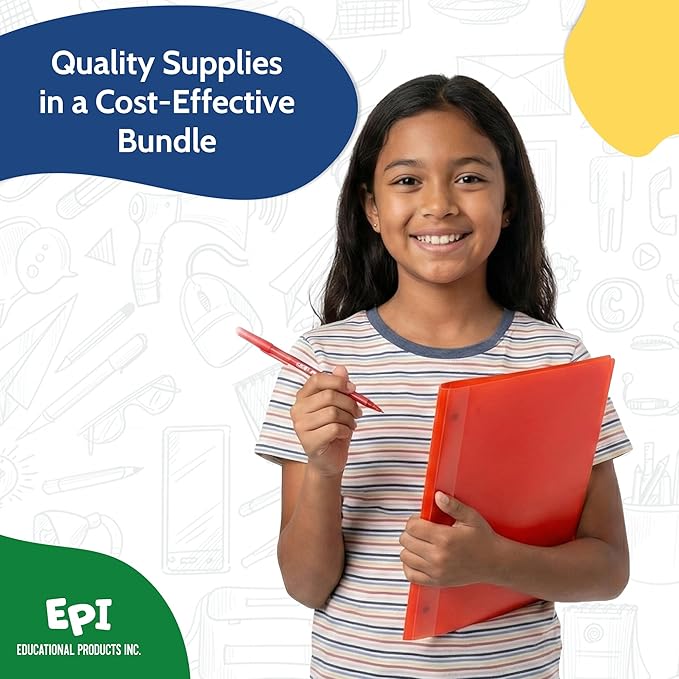 EPI Essentials Bulk School Supplies for Kids – Kindergarten to 12th Grade School Supply Packs – Wide-Ruled Bundle with Classroom-Ready Standard List Essentials – 240 Boxes per Pallet