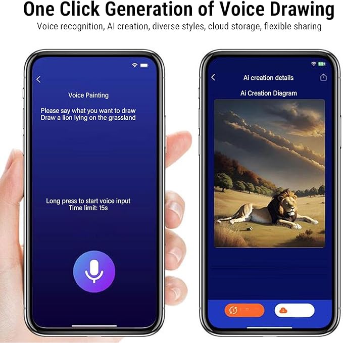 Hyuduo AI Smart Pen with Voice to Painting Generation Real Time Sync Erasable Handwriting 160 Pages Notebook with Offline Storage APP for Work Travel School