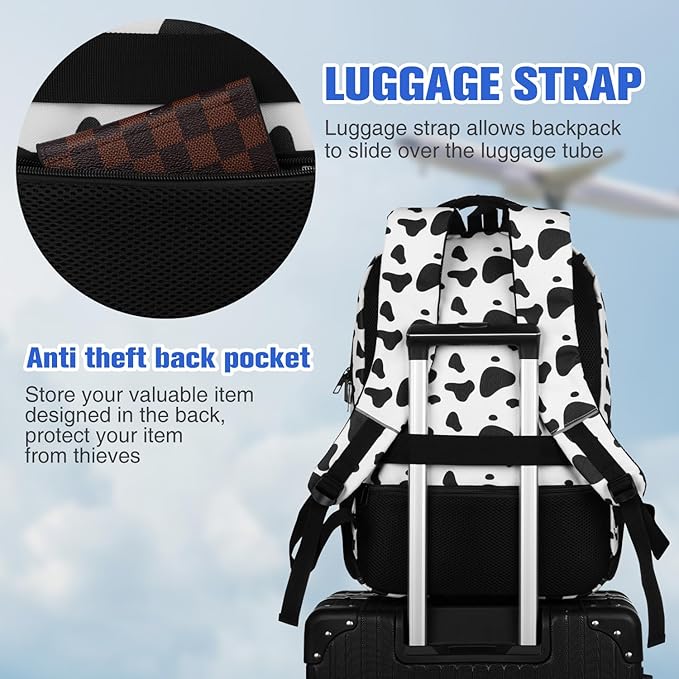 Paude Backpack School,Milk Backpack Laptop,Bookbag for Teens 15.6 Inch College Back pack for University Business Work Travel