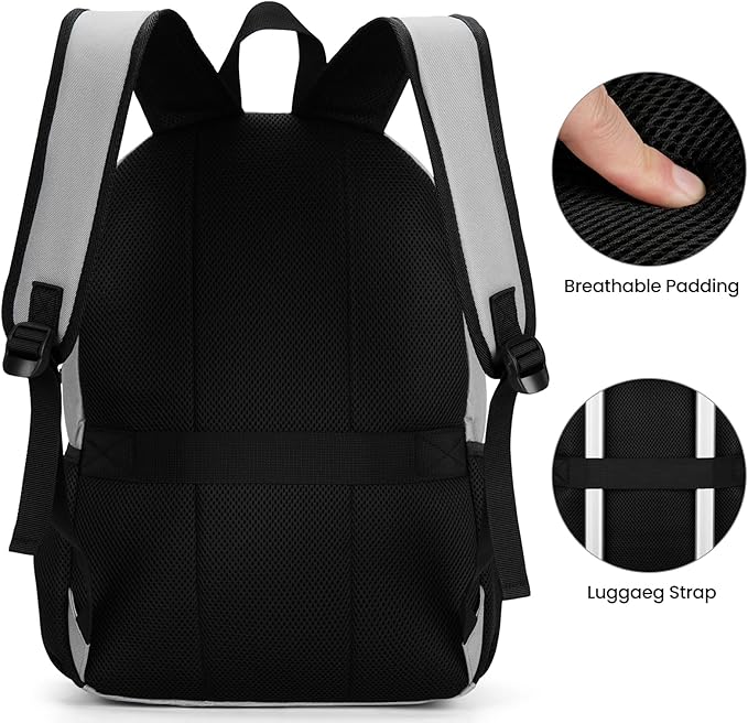 BIKROD Backpack for Men and Women, Lightweight Casual School Backpack for Teens Boys and Girls, Daily-use Travel Laptop Backpack Fits 15.6 Inch Notebook, High School Bookbag