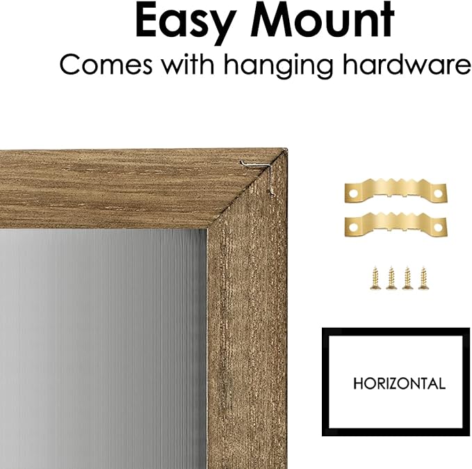 Dry Erase Monthly Calendar Whiteboard for Wall, Large Solid Pine Wood Rustic Brown Frame Magnetic Surface Whiteboard for Wall，23.6"x 31.5"(YLBB-B-RB-6080)