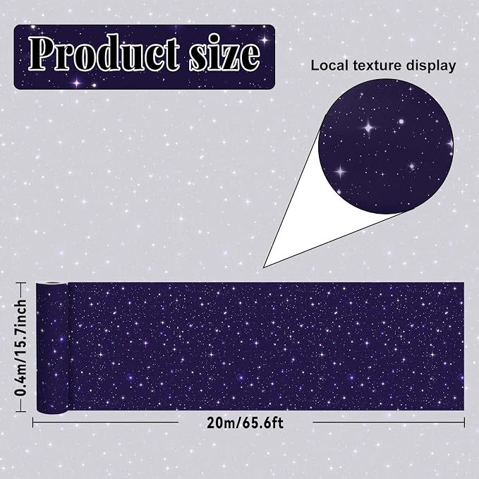 Outer Space Bulletin Board Roll Non-Woven Fabric Poster 15.7" x65.6ft