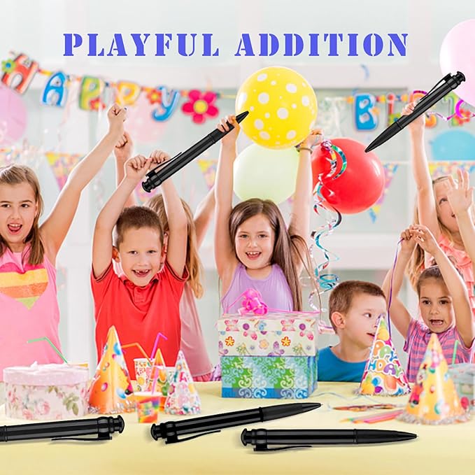 Jumbo Pens 11.3'' - Giant Pens for Birthday Party Favors, Funny Gag Gifts 3 Pack Black