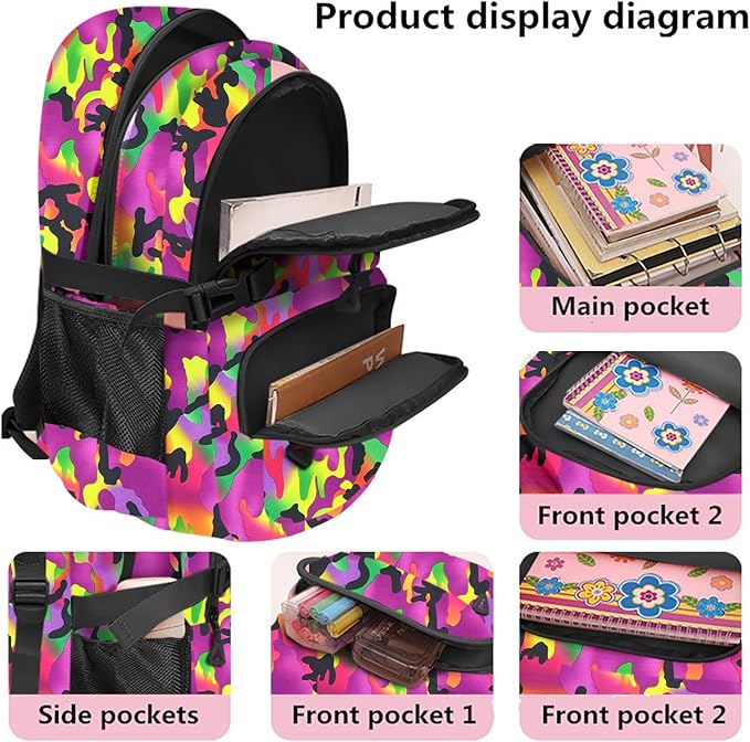Casual Lightweight Backpacks for Boys & Girls, School Bookbags, 15 "Laptop Backpack, Travel Bag (212-mczi)
