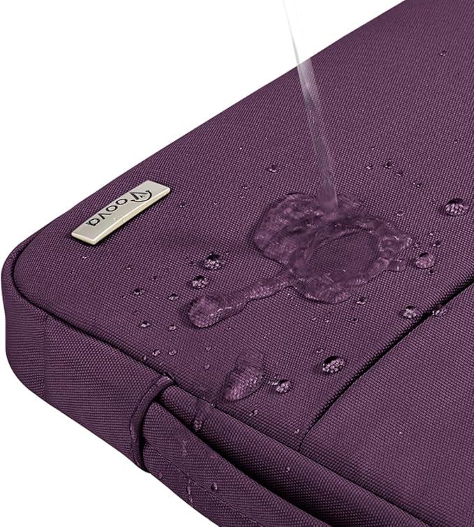 Voova Laptop Sleeve Carrying Case 13 13.6 Inch Compatible with MacBook Air 13 M1/M2/M3/M4, MacBook Pro 13/14, IPad Pro 13, Waterproof Slim Computer Cover Bag, Dark Purple