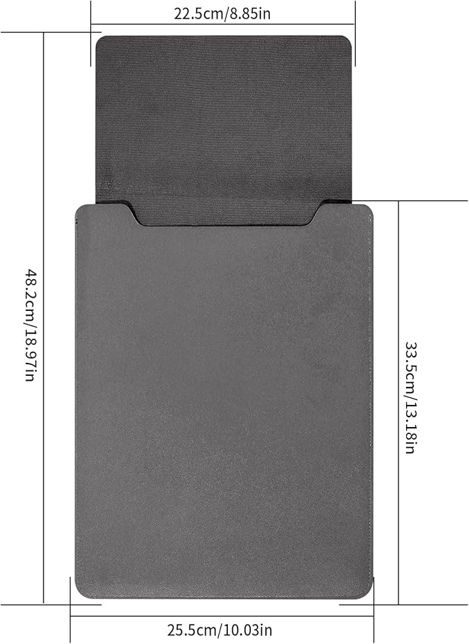 Compatible with Apple 14/13.3 inch Laptop Sleeve, Padded Case, Portable, Compatible with 2022 Pro/2015 Pro/Air (Dark Gray)