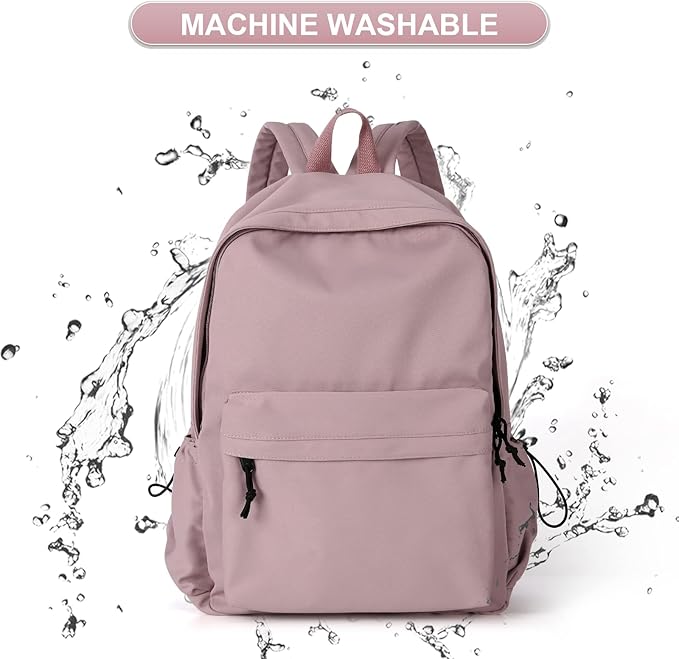 Purple School Backpack for Girls Water Resistant High School Book Bag Simple Backpack for Teens Boys Girls, Lightweight Simple Middle School Back Pack Daypack