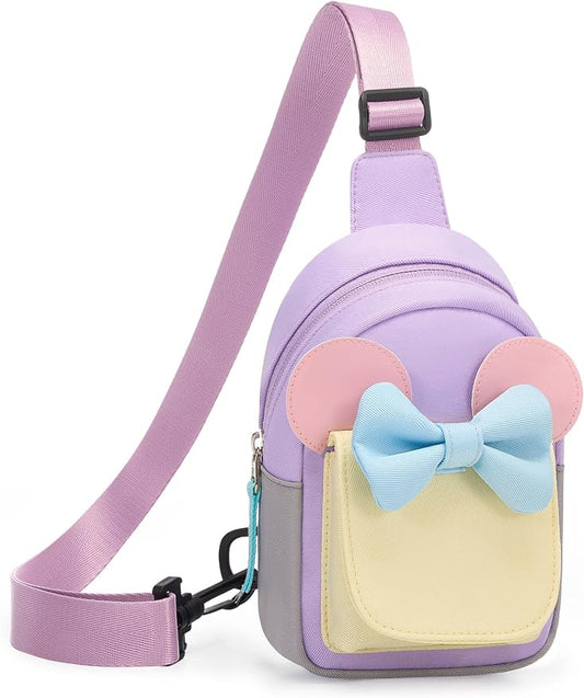 Birthday Back to School Gifts for Girls 3-8, Kids Fanny Pack Toddler Purse | Cute Fashion Sling Crossbody Bag for 3 4 5 6 7 8 Year Old Girls with Adjustable Strap. Perfect for Travel Holiday Essentials