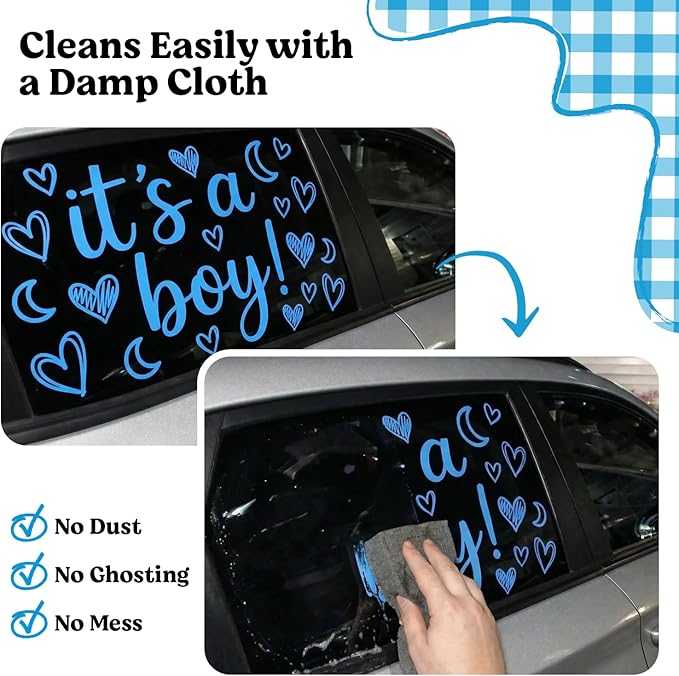 Chalkola 6 Blue Chalk Markers - Dual tip, Fine & Jumbo Tip (1mm, 3mm, 5mm, 15mm) | Erasable Liquid Chalk Pens for Blackboard, Chalkboard Signs, Car Window, Bistro, Glass | Washable Chalkboard Markers