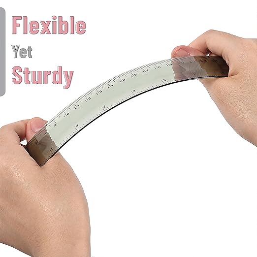 Mr. Pen- Ruler, 12 inch Ruler, 6 Pack, Vintage Colors, Clear Rulers 12 Inch, Rulers
