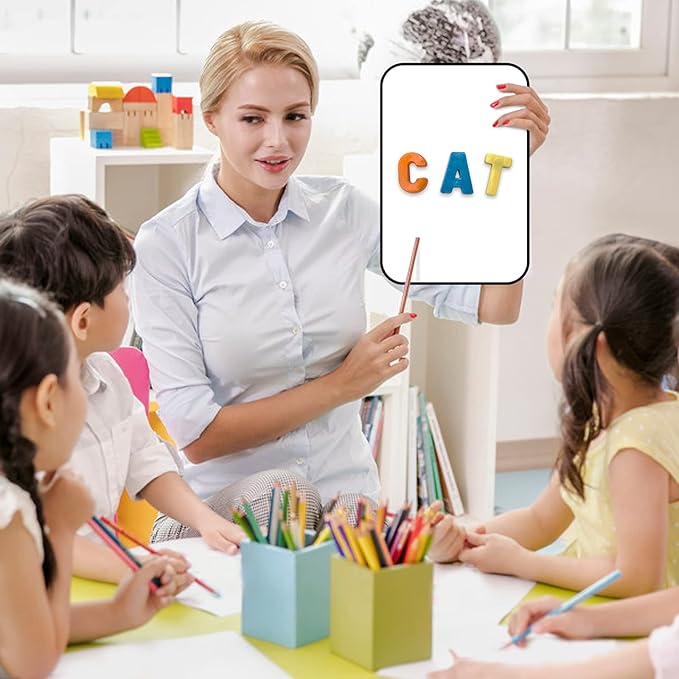 Small Dry Erase White Board for Kids & Students, 12"x 8" Handheld Double-Sided Mini Writing Board | School Home Office Use | 2 Magnetic Marker Pens Included