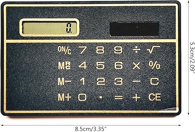 Solar Power Calculator 8 Digit Display Basic Standard Calculators Thin Calculator for Business Office School,Plastic