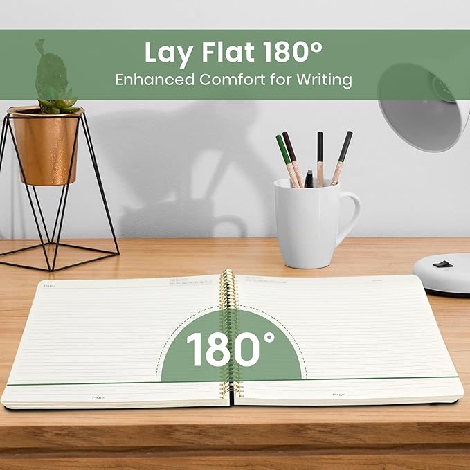 Taja Large Spiral Lined Journal for Women, 8.5" x 11" Notebooks for Work Collge Ruled, A4 Aesthetic Cute Journaling Notebooks for Writing, Plastic Cover, Hummingbird