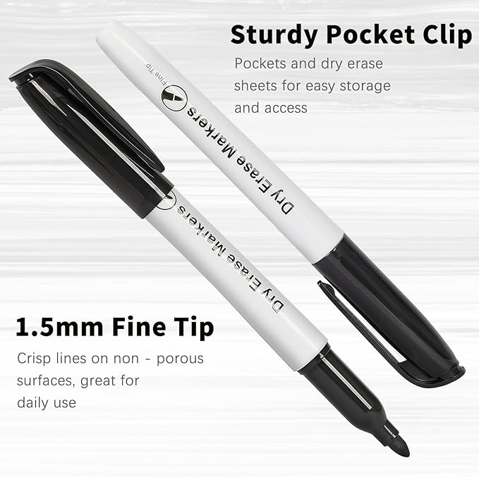Duchong 144 Count Dry Erase Markers Bulk, Fine Tip Whiteboard Markers for Kids Teachers, Dry Erase Pens Bulk Pack for Classroom Home, Back to School Supplies
