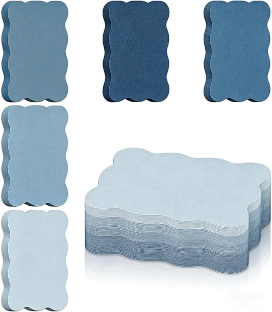 Whaline 150 Pack Dusty Blue Index Cards 3 x 5 Inch Colored Cardstock Flashcard 5 Colors Gradient Blue Blank Index Cards for Note-taking Studying Organizing School Office Supplies